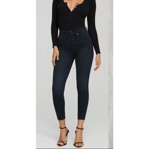 NWT Good American Good Waist Crop Skinny Jeans Black High Rise 24/00 26” Inseam